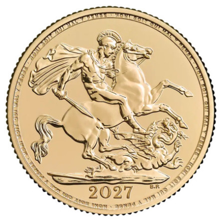 Złota Moneta Suweren Karol III 2027