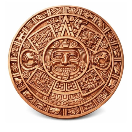 Miedziany Medal Angel of Mexico, 1000 gram - coin back
