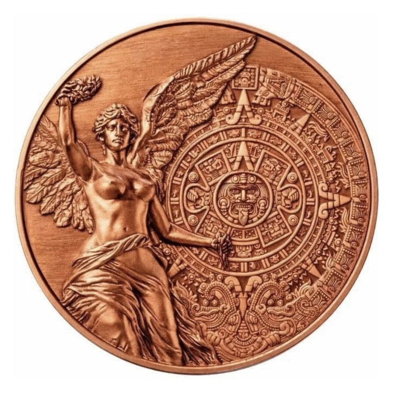 Copper "Angel of Mexico" Medal, 1,000 grams - coin obverse Copper "Angel of Mexico" Medal, 1,000 grams - coin obverse