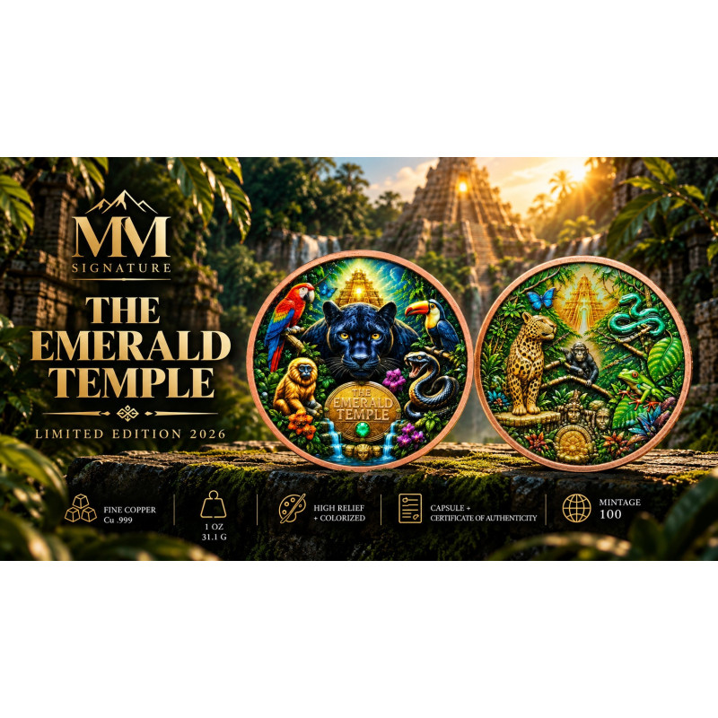 The Emerald Temple 2026 Copper Medal, 1 ounce - 2 The Emerald Temple 2026 Copper Medal, 1 ounce - 2