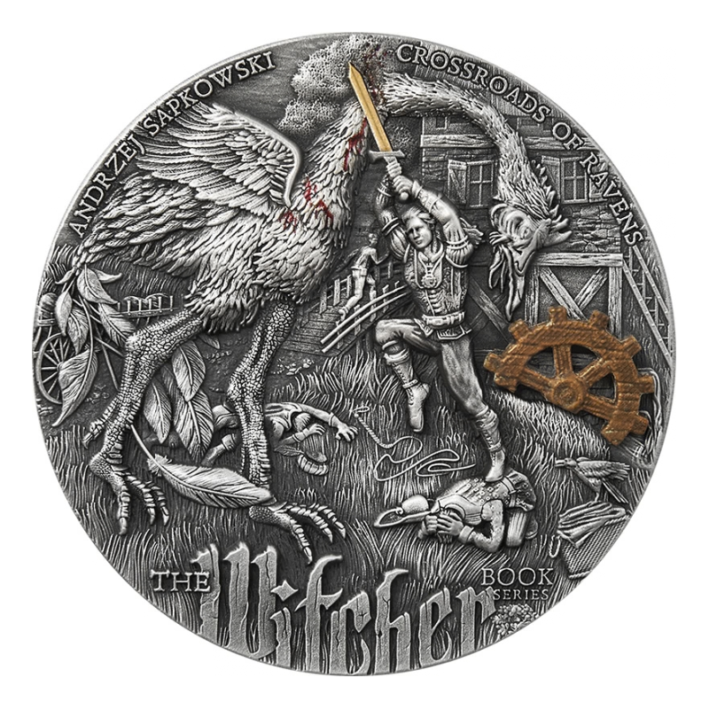 Silbermünze „The Witcher: Kreuzung der Raben“ 2026, 2 Unzen – Rückseite