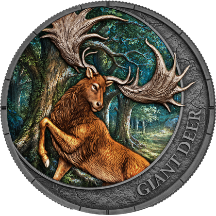 Germania Mint Megafauna Silver Coin: Giant Deer 2026 Oblivion, 1 ounce - obverse 1 Germania Mint Megafauna Silver Coin: Giant Deer 2026 Oblivion, 1 ounce - obverse 1
