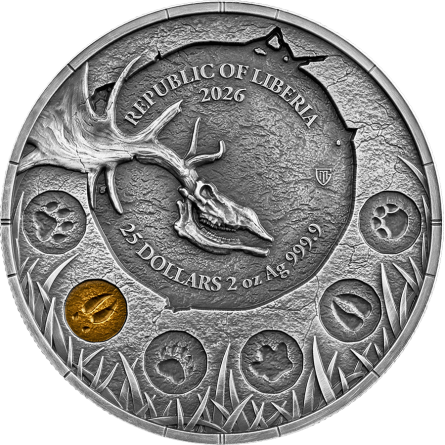 Srebrna Moneta Germania Mint Megafauna: Giant Deer 2026 UHR, 2 uncje Srebrna Moneta Germania Mint Megafauna: Giant Deer 2026 UHR, 2 uncje