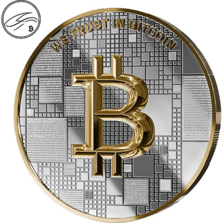 Srebrny Medal Bitcoin Signature 1000 SATS, 21 grama Silver + Gold