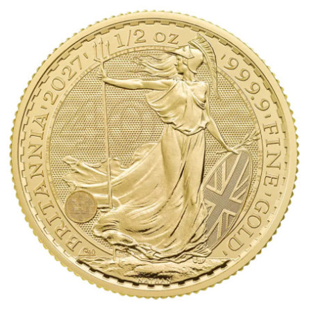 Złota Moneta Britannia 2027, 1/2 uncji