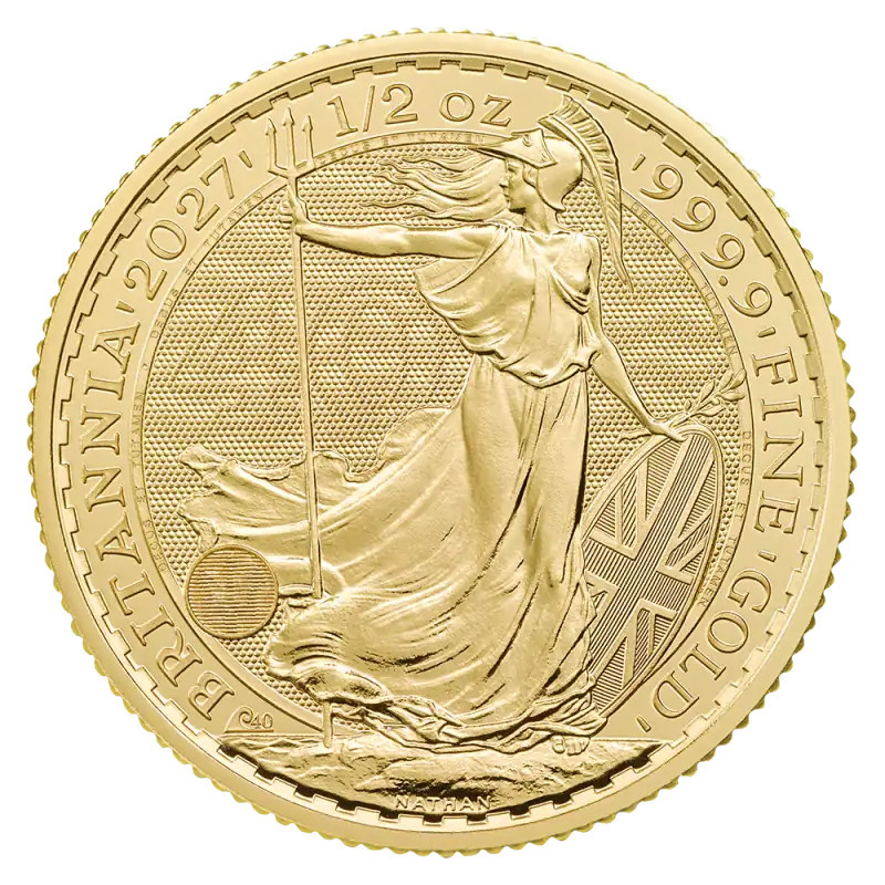 Britannia-Goldmünze 2027, 1/2 Unze Britannia-Goldmünze 2027, 1/2 Unze