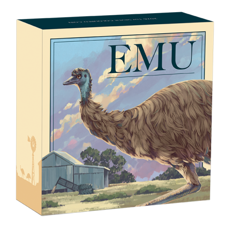 Srebrna Moneta Australian Emu 2026 Color, 1 uncja - box 2