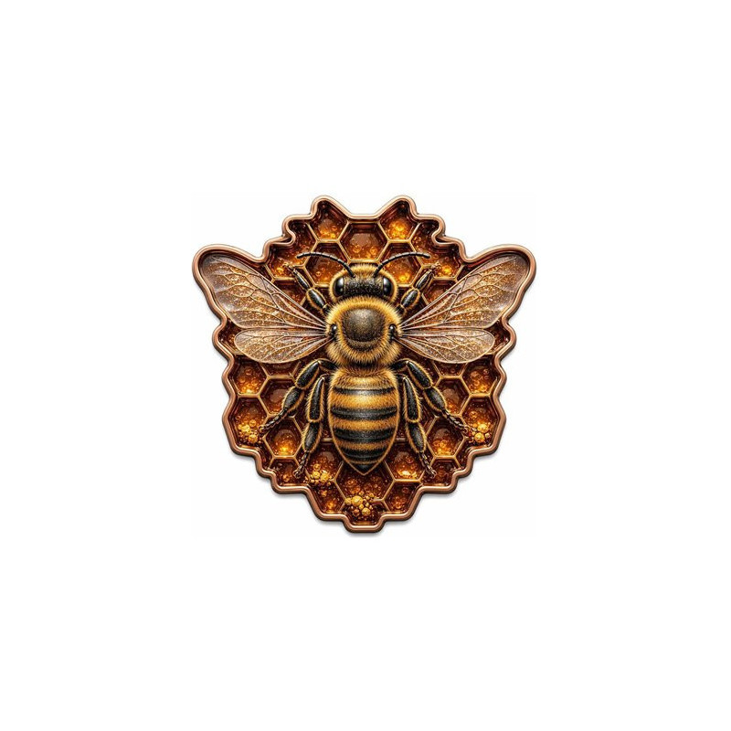 Honey Queen-Kupfermünze, 1 Unze – Vorderseite Honey Queen-Kupfermünze, 1 Unze – Vorderseite