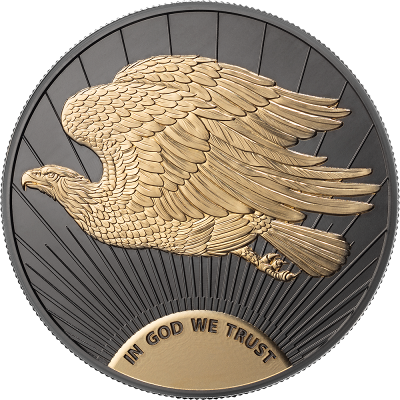 Silbermünze „United Crypto States“: Double Eagle 2026. 1 Unze – Rückseite