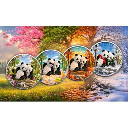 Srebrna Moneta Chińska Panda Four Seasons: Winter 2026, 30 gram - 2 Srebrna Moneta Chińska Panda Four Seasons: Winter 2026, 30 gram - 2