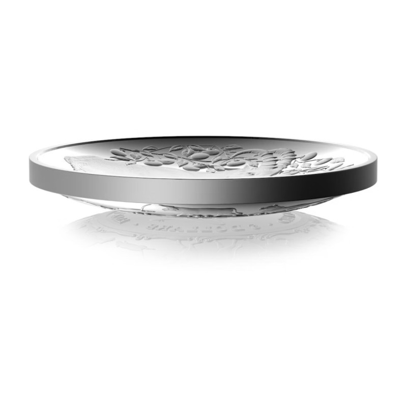 Silver RAM Lunar Year of the Goat 2027 Proof Domed Coin, 1 ounce coin side Silver RAM Lunar Year of the Goat 2027 Proof Domed Coin, 1 ounce coin side