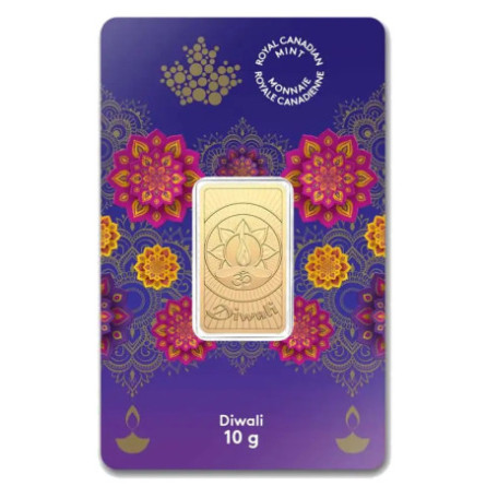 Diwali-Goldbarren der Royal Canadian Mint, 10 g