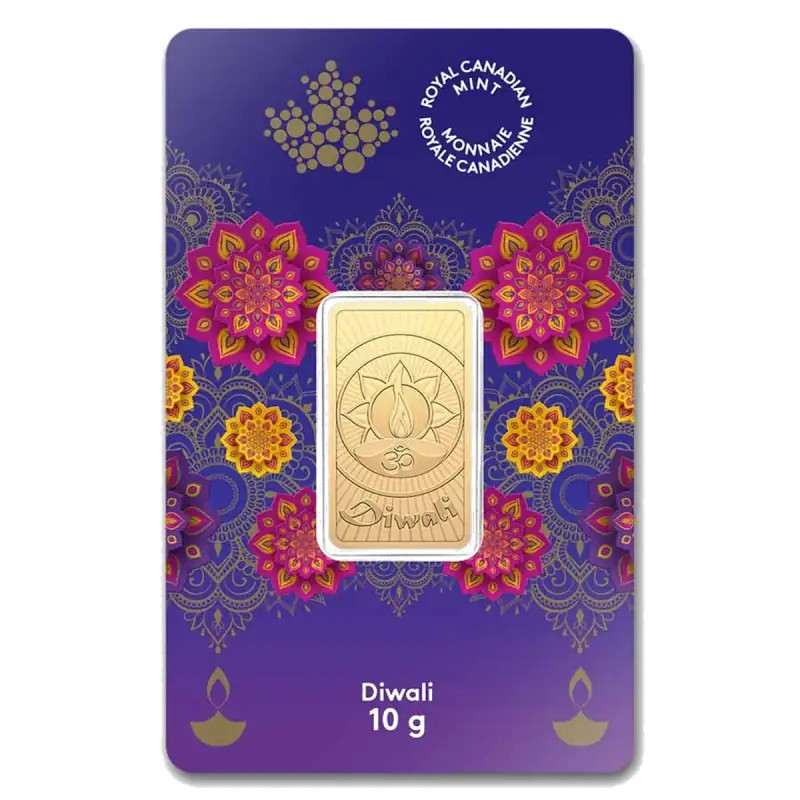 Diwali-Goldbarren der Royal Canadian Mint, 10 g