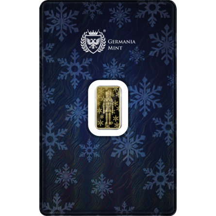 Золотий зливок «Germania Mint Nutcracker Proof», 1/100 унції — аверс Золотий зливок «Germania Mint Nutcracker Proof», 1/100 унції — аверс