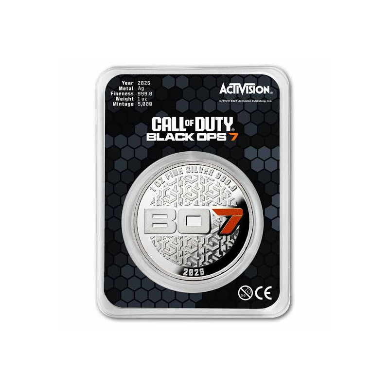 Srebrny Medal  Call of Duty Black Ops 7 TEP, 1 uncja - back