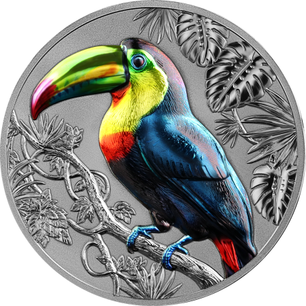 Srebrna Moneta Representatives of the Species: Rainbow Toucan 2026, 2 uncje - rewers