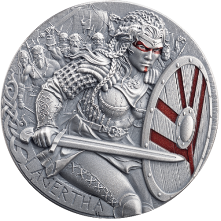 "The Way to Valhalla: Lagertha 2026" Silver Coin, 2 ounces—reverse side