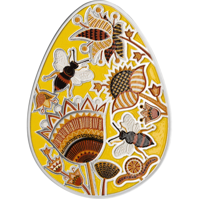 Srebrna Moneta Ukrainian Pysanka: Charunok 2026, 1 uncja - rewers
