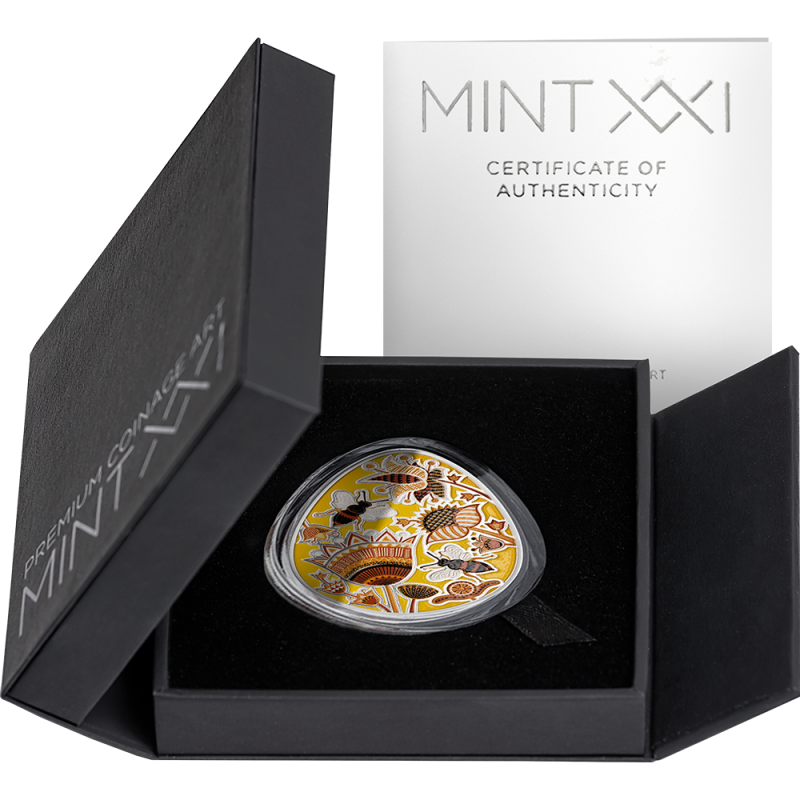Srebrna Moneta Ukrainian Pysanka: Charunok 2026, 1 uncja - box 1