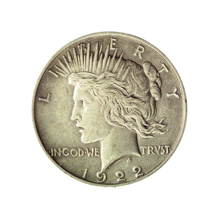1922–1926 Silver Peace Dollar, 26.7 g (good condition) – reverse