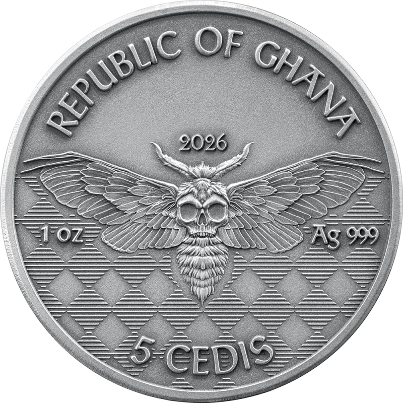 Memento Mori: Rock Star 2026 Silver Coin, 1 ounce  - obverse