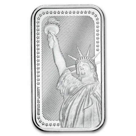 1-Ounce Silver Statue of Liberty Bar - Front