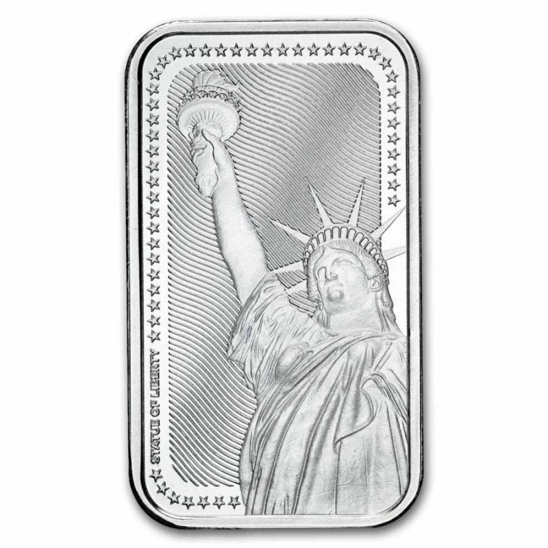 1-Ounce Silver Statue of Liberty Bar - Front