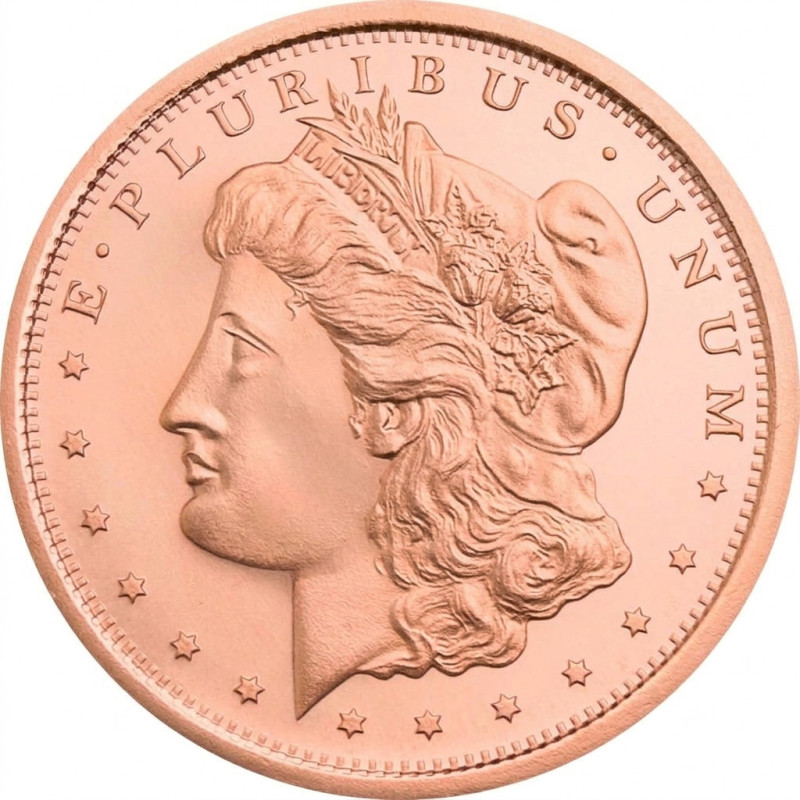 Miedziany Medal Morgan Dollar, 1 uncja Miedziany Medal Morgan Dollar, 1 uncja