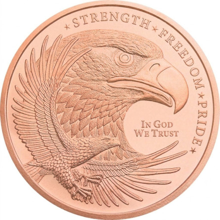 GSM Eagle Head Copper Medal, 1 oz.
