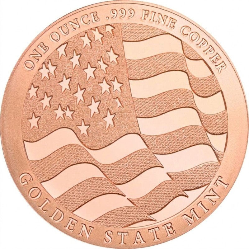 GSM Adlerkopf-Kupfermedaille, 1 Unze. GSM Adlerkopf-Kupfermedaille, 1 Unze.