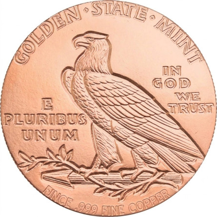 Miedziany Medal Indian Head, 1 uncja - front