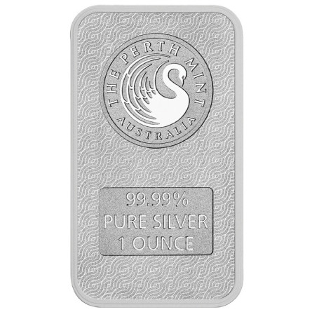 Silberbarren „Year of the Snake“ der Perth Mint, 1 Unze – Vorderseite