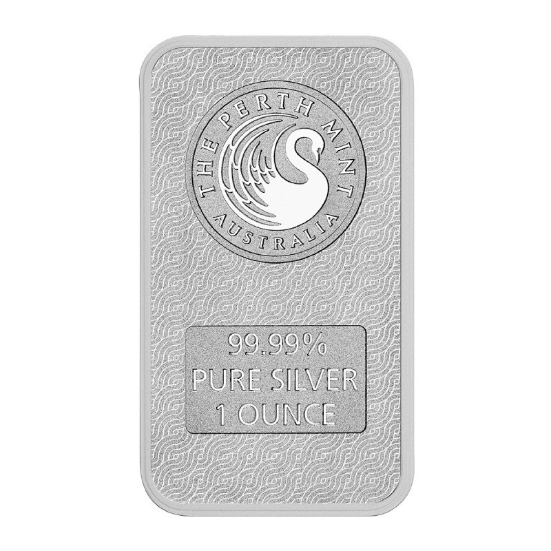Срібний зливок «Рік Змії» від Perth Mint, 1 унція — зворотний бік