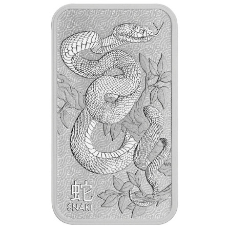 Perth Mint Year of the Snake 1-ounce Silver Bar - Obverse
