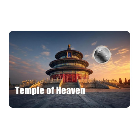 Palladowa Moneta w Karcie Temple of Heaven 2026, 1/1000 uncji - card front