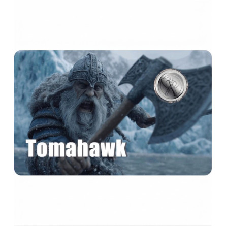 Platinmünze in der Tomahawk-Karte 2026, 1/500 oz