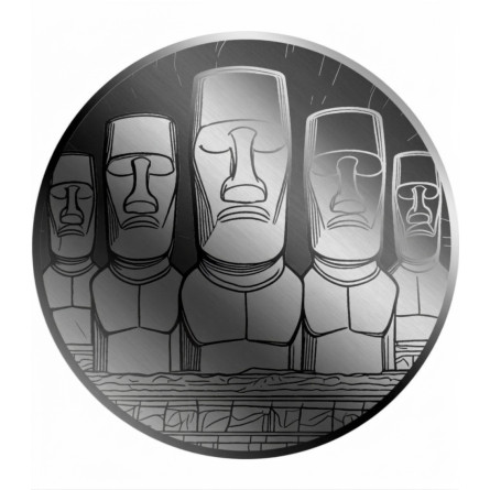 Platynowa Moneta w Karcie Moai 2026, 1/1000 uncji - coin front