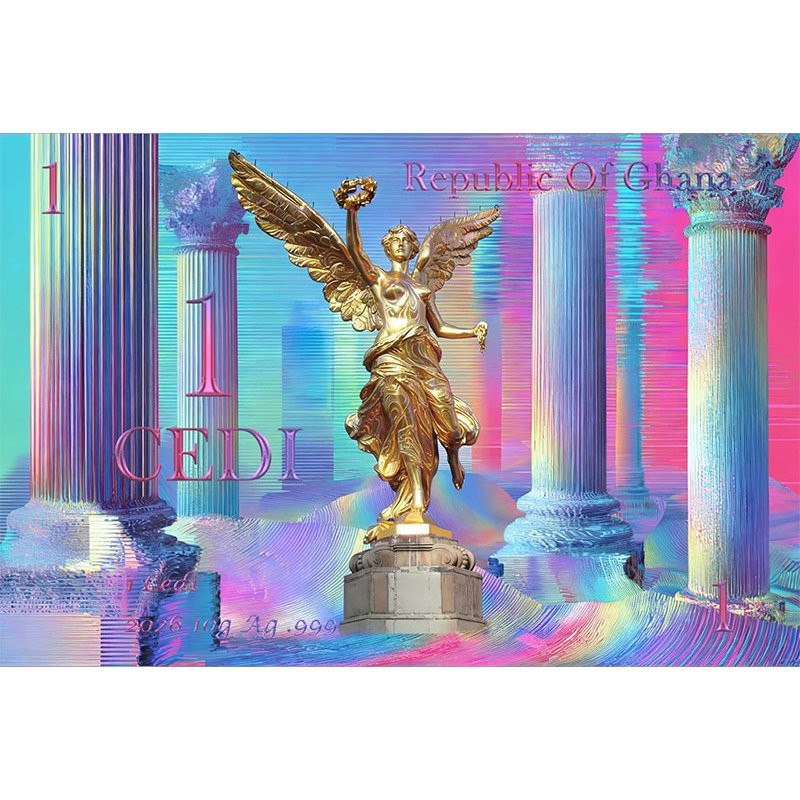 Srebrny Banknot Angel of Independance 2026, 10 gram - back