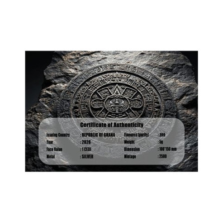 Aztec 2026 Silver Banknote, 5 g Aztec 2026 Silver Banknote, 5 g