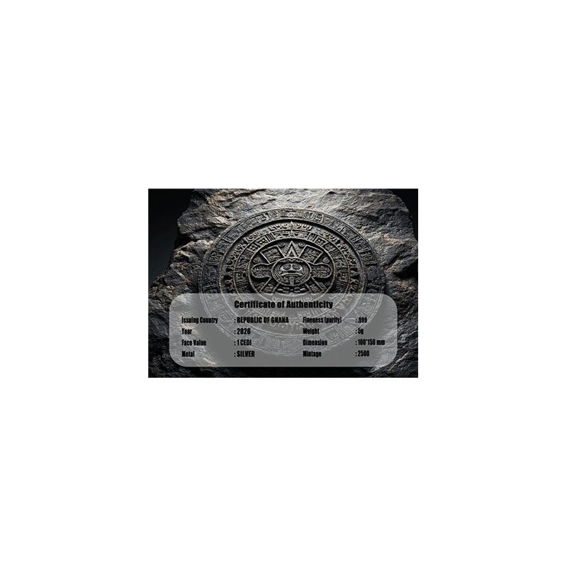 Aztec 2026 Silver Banknote, 5 g Aztec 2026 Silver Banknote, 5 g