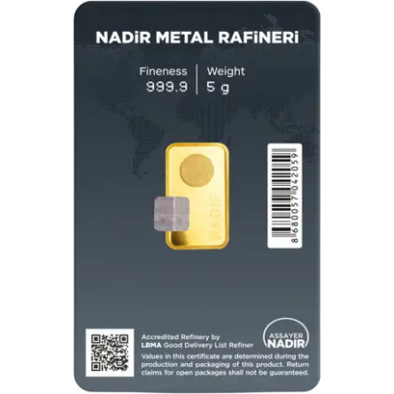 Золотий злиток Nadir, 5 грамів