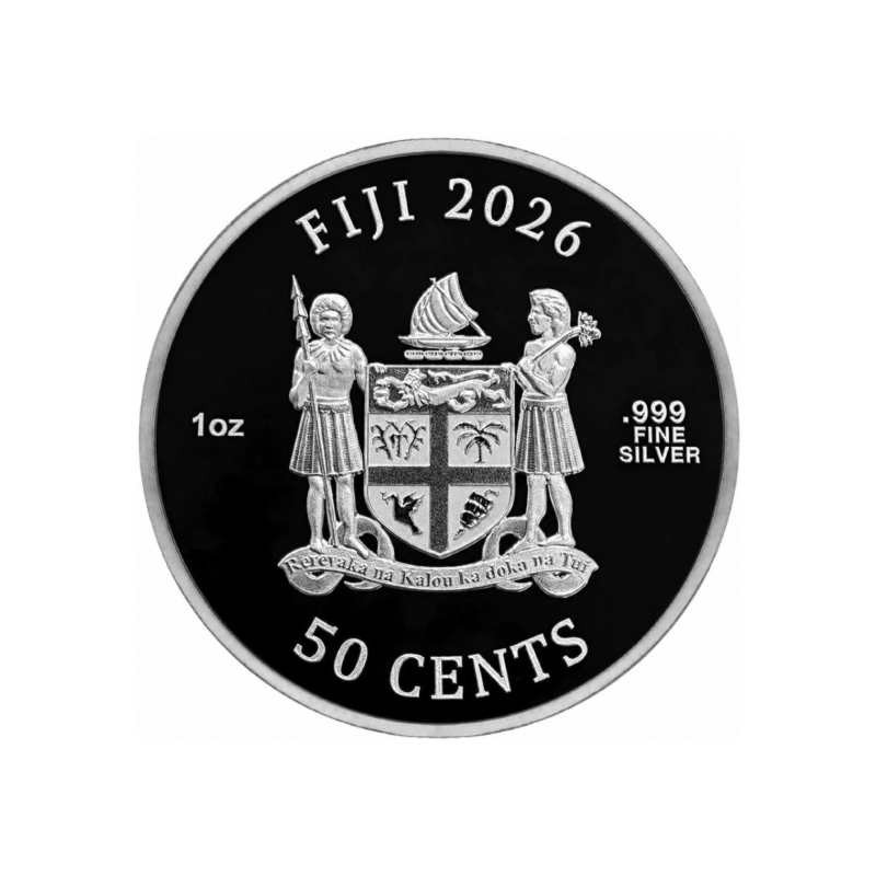 Srebrna Moneta Fiji, Cats 2026, 1 uncja - awers