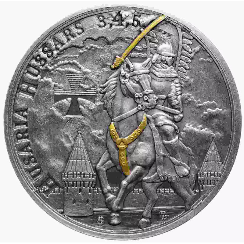 Husaria IV Antique Gold Silver Medal, 1 ounce - reverse side Husaria IV Antique Gold Silver Medal, 1 ounce - reverse side