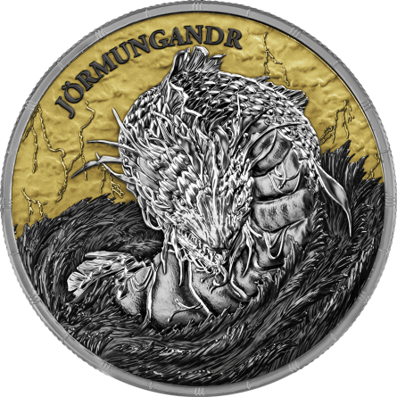 Silbermünze „Ragnarök: Thor & Jörmungandr 2026 Geminus“, 2 × 1 Unze – Box