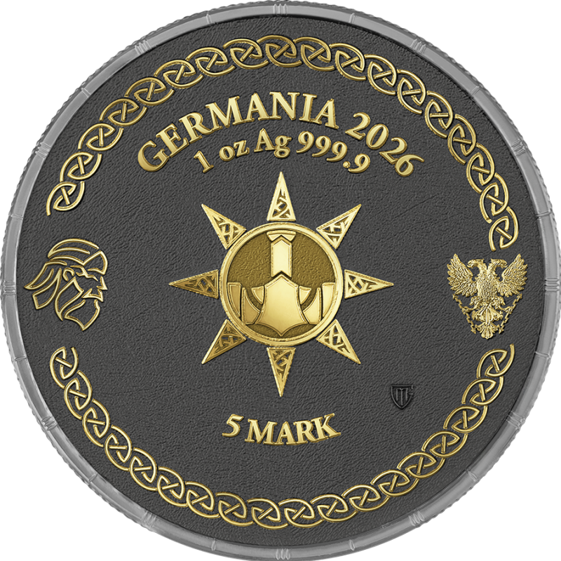 Silbermünze „Ragnarök: Thor & Jörmungandr 2026 Geminus“, 2 × 1 Unze – Rückseite 1