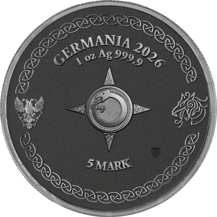 Srebrna Moneta Ragnarök: Thor & Jörmungandr 2026 Geminus, 2x 1 uncja - rewers 2