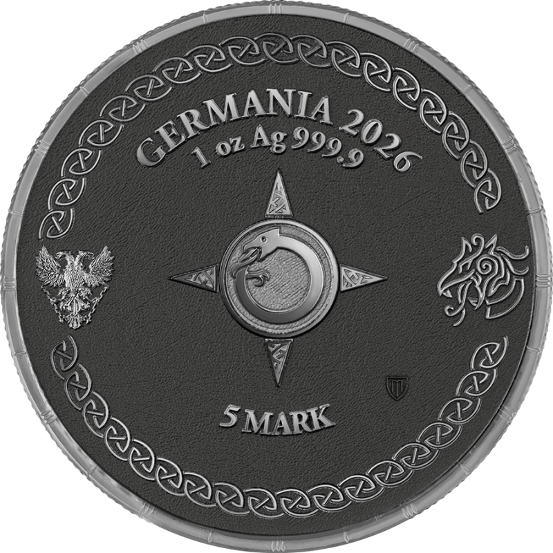 Srebrna Moneta Ragnarök: Thor & Jörmungandr 2026 Geminus, 2x 1 uncja - rewers 2
