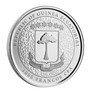 Srebrna Giraffe Coin, Equatorial Guinea 2021, 1 uncja Srebrna Giraffe Coin, Equatorial Guinea 2021, 1 uncja
