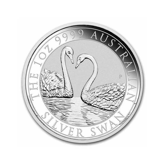 Australischer Schwan 2022 Silbermünze, 1 Unze - Rückseite Australischer Schwan 2022 Silbermünze, 1 Unze - Rückseite