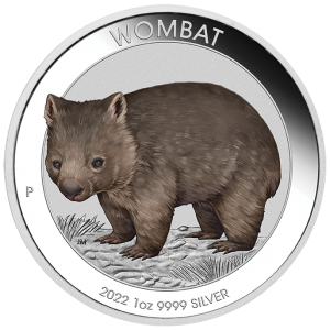 Australischer Wombat 2022 Silbermünze, 1 Unze - Rückseite